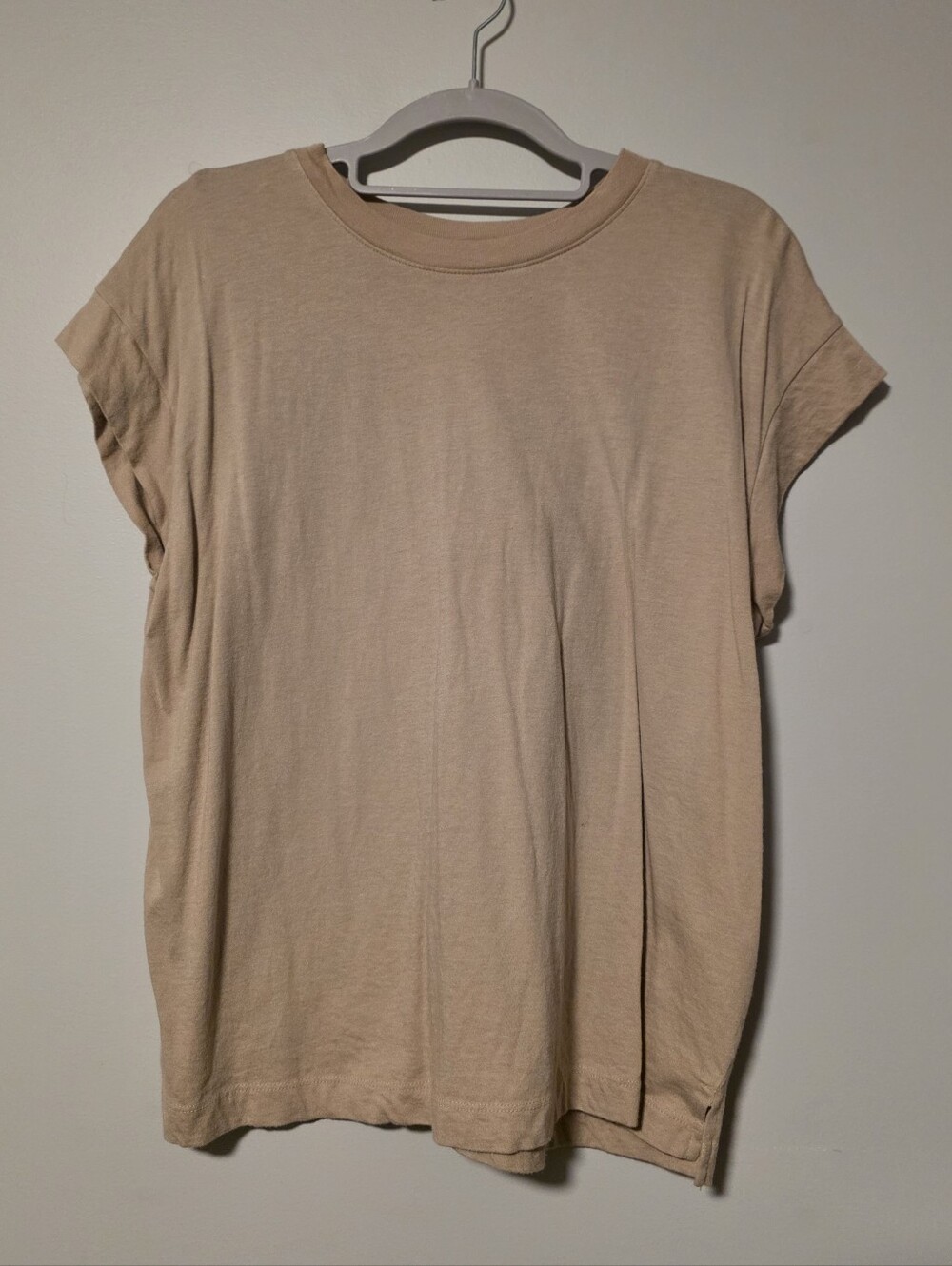 Neutral Beige Short Sleeve Tee
